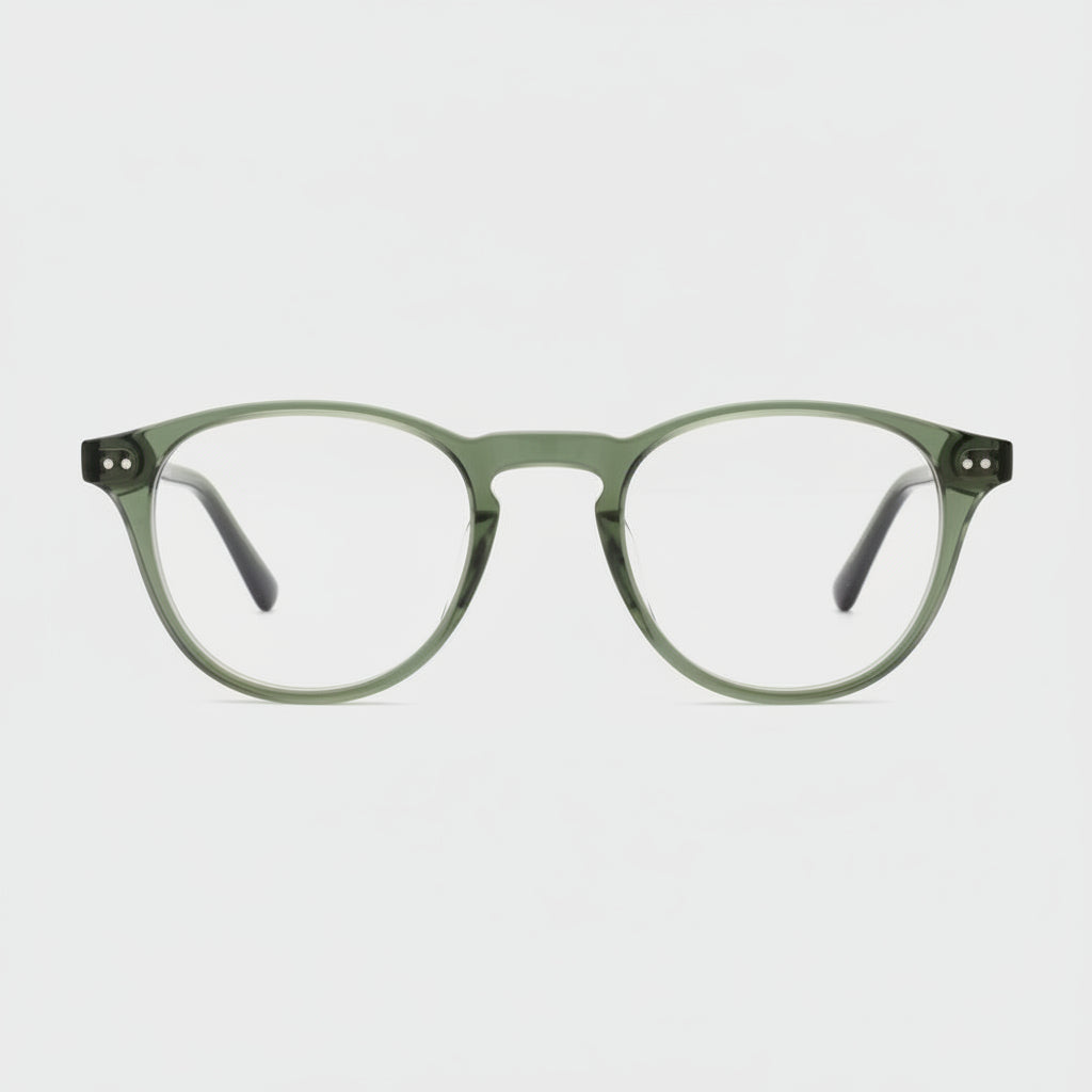 RTA2304 round acetate men's eyeglasses, front view