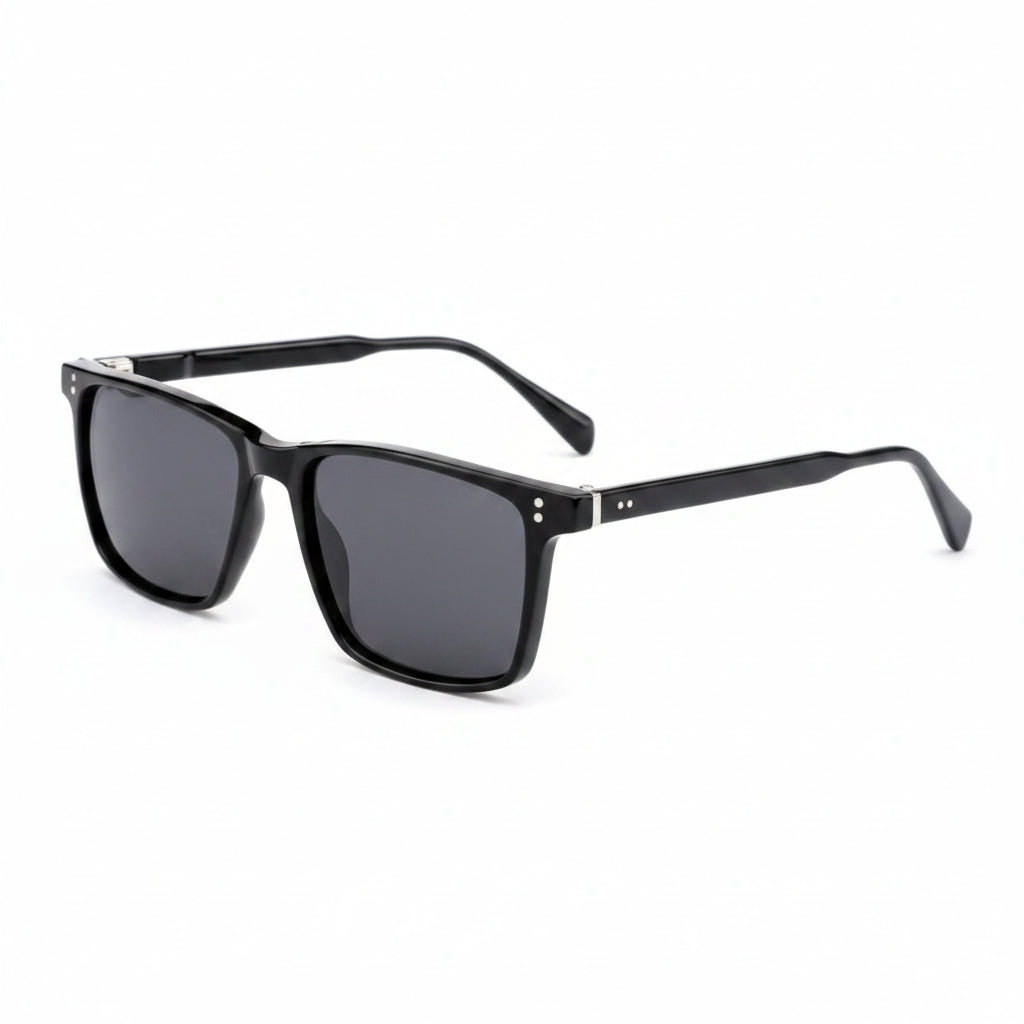 Castle rectangle acetate men's eyeglasses, front view