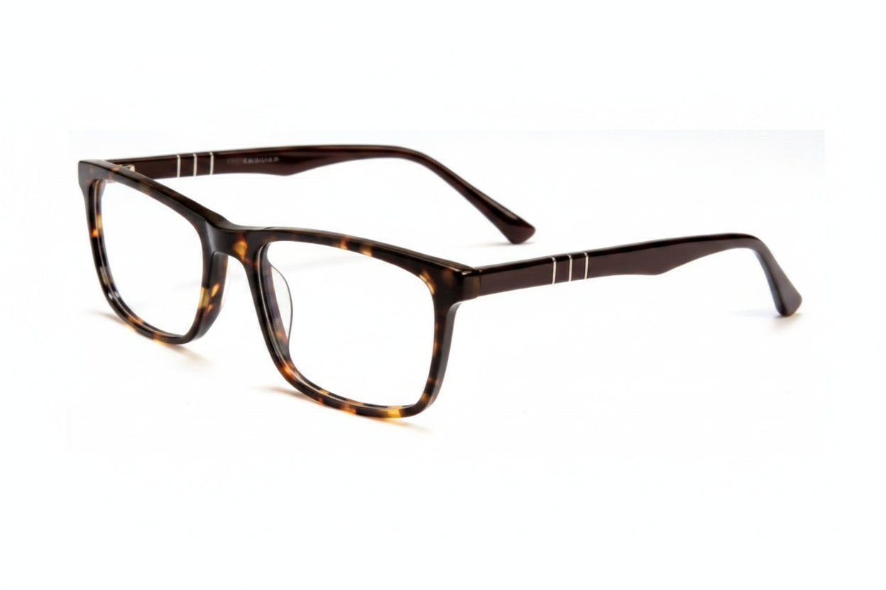 Sylvan Lake rectangle acetate men's eyeglasses, front view