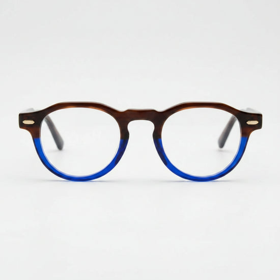 F2719 round acetate men's eyeglasses, front view