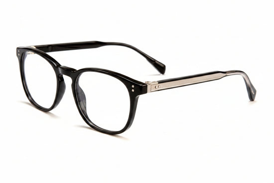 Canmore round acetate unisex eyeglasses, front view