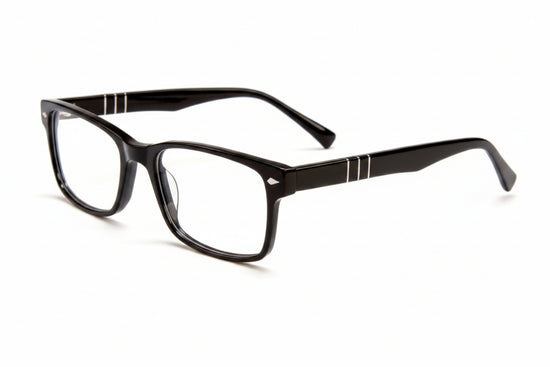 Stony Plain rectangle acetate men's eyeglasses, front view