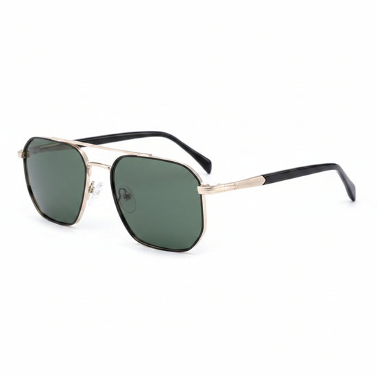 Peace River rectangle stainless steel men's eyeglasses, front view